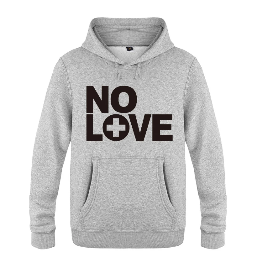 

Eminem NO LOVE Rock Rap Sweatshirts Men 2018 Mens Fleece Pullover Hoodies