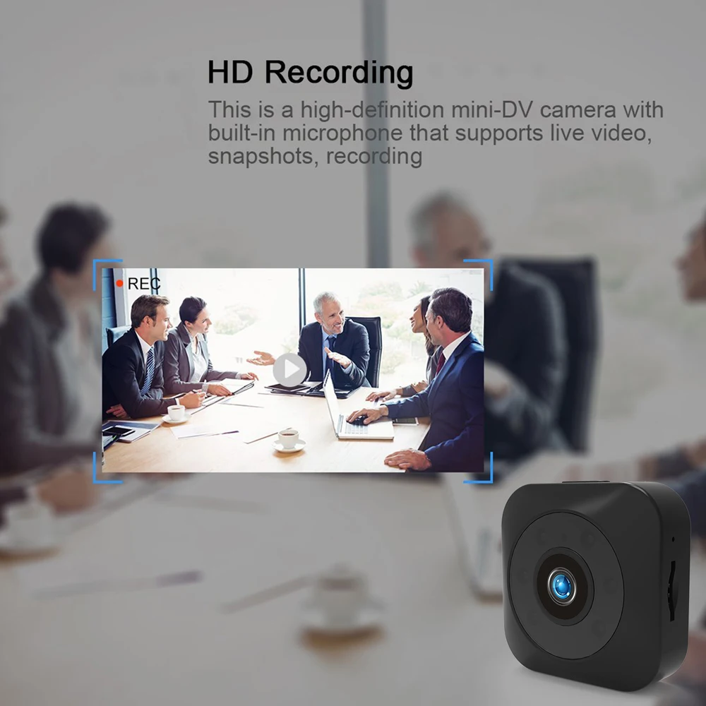 

Mini Handheld Remote Monitoring Wifi Night Vision Sport TF Card Home Camera