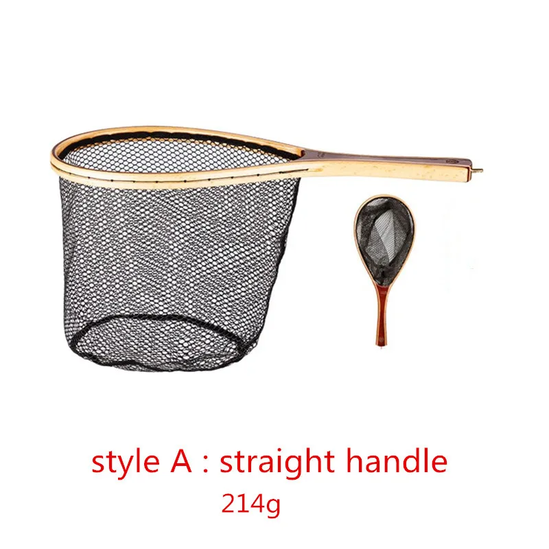 Деревянная посадочная сетка со страховочная веревка fly fishing gool stream angler Мягкая