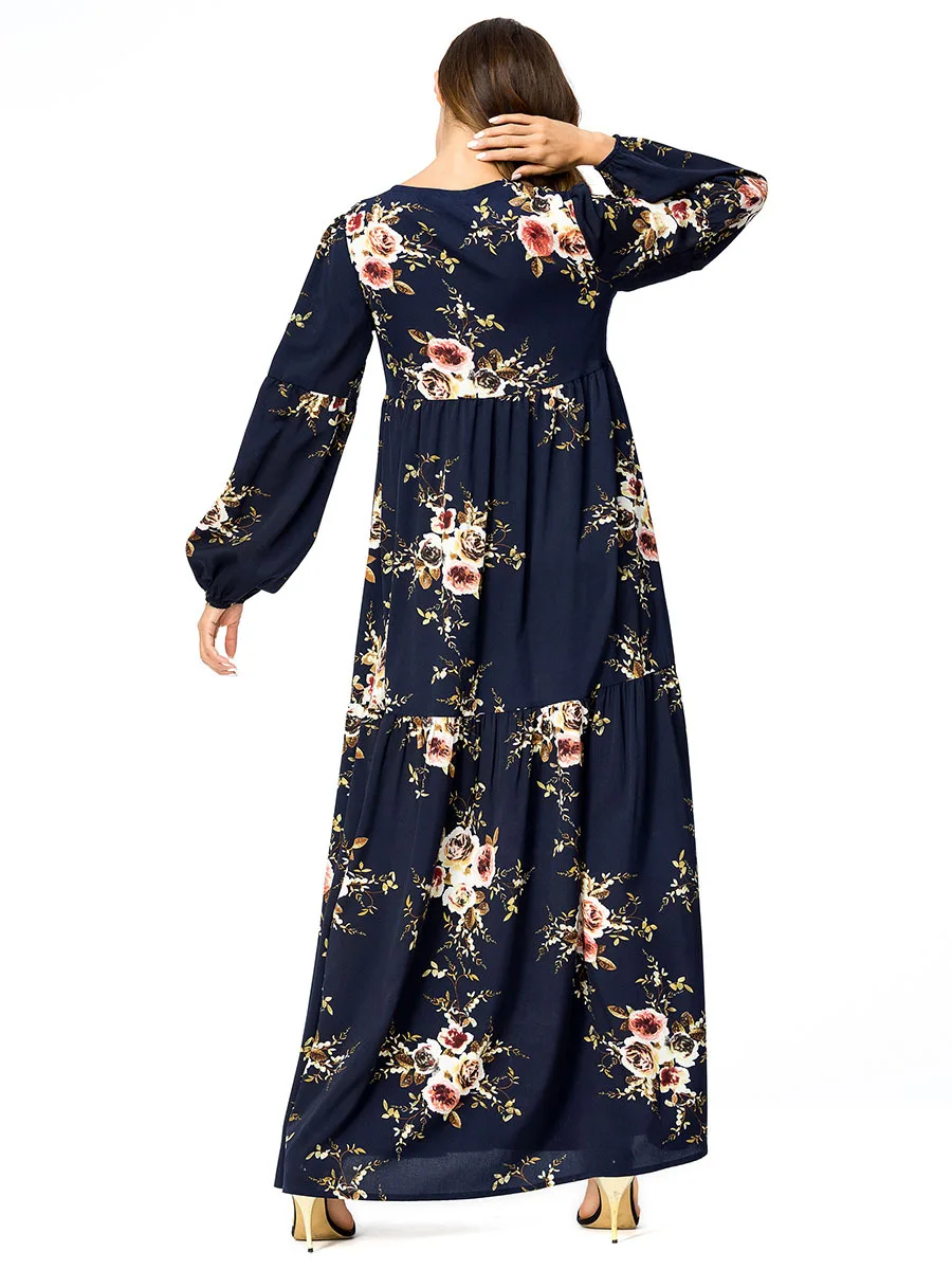 Muslim Dress Long Sleeve Elegant Adult Abaya Arab Turkish Singapore Cardigan Appliques Jilbab Dubai Muslims Women | Женская одежда