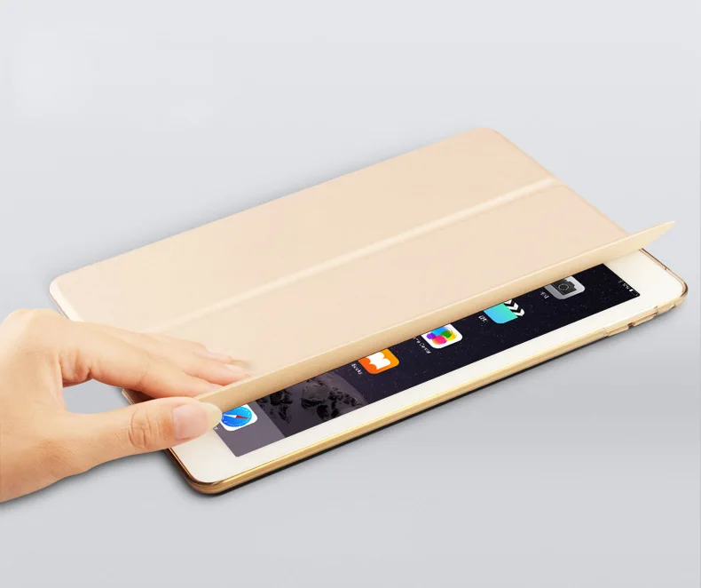 Для iPad Mini 4 3 2 1 ZVRUA YiPPee Тонкий чехол из искусственной кожи тройного сложения с