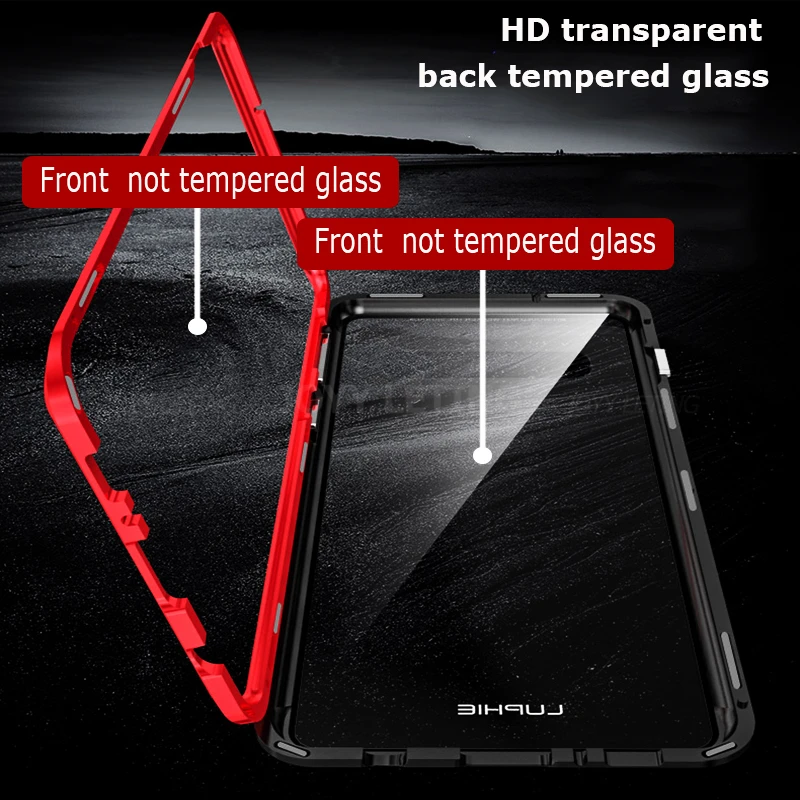 Luphie анти-пип магнитное закаленное стекло чехол для samsung Galaxy S10 Plus Coque металлический бампер стеклянная крышка для samsung s10+ Fundas