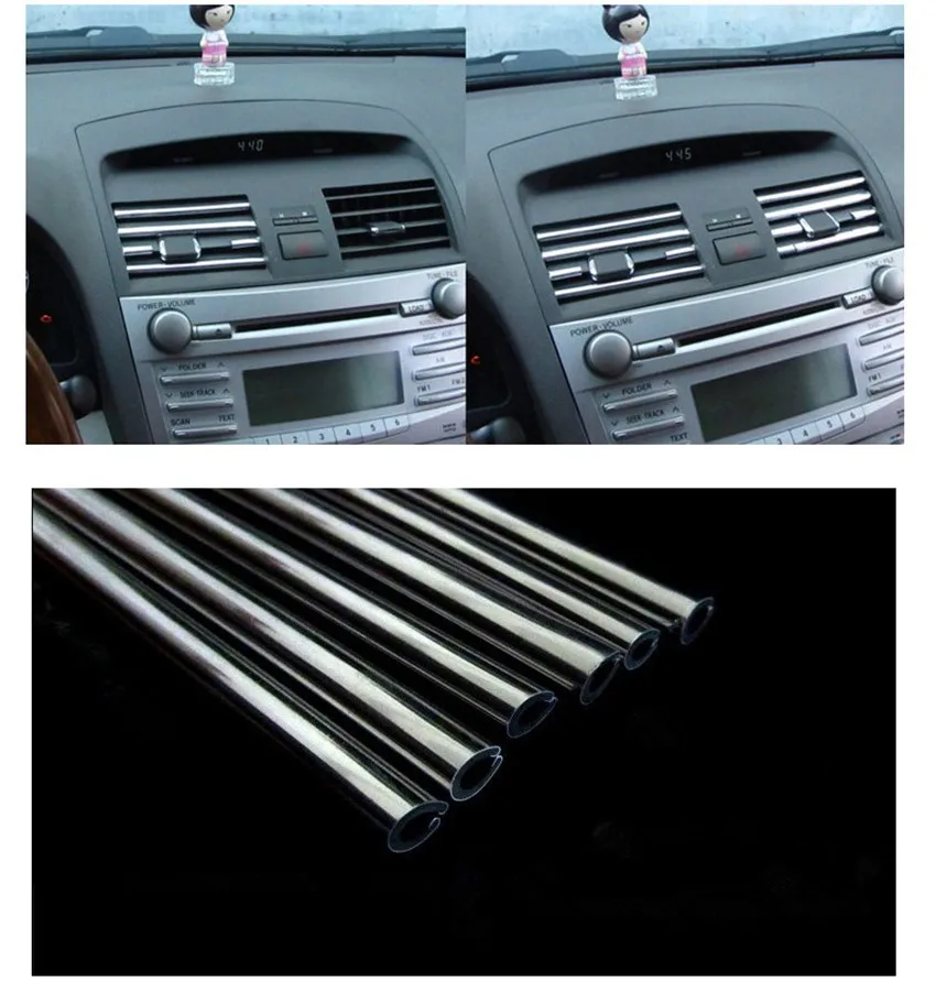 4M Car Air outlet decorative line Accessories for Renault 2 button Clio Scenic Megane Duster Sandero Captur Twingo Modus | Автомобили и
