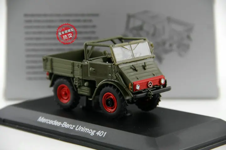 Литая модель в масштабе 1:43 Mercedes Benz Unimog U401 военный внедорожник Грузовик