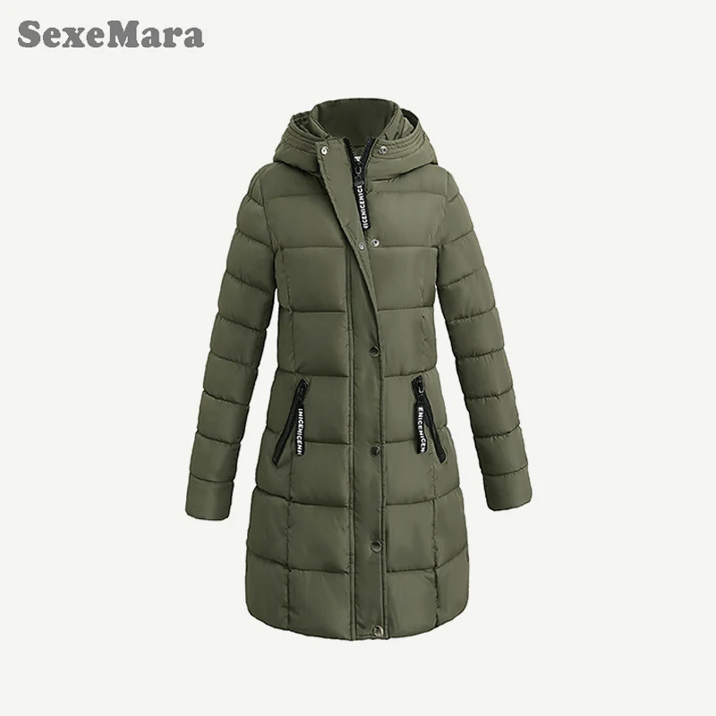 Sexemara 2017 Лидер продаж зимние пальто Для женщин зимняя куртка с хлопковой