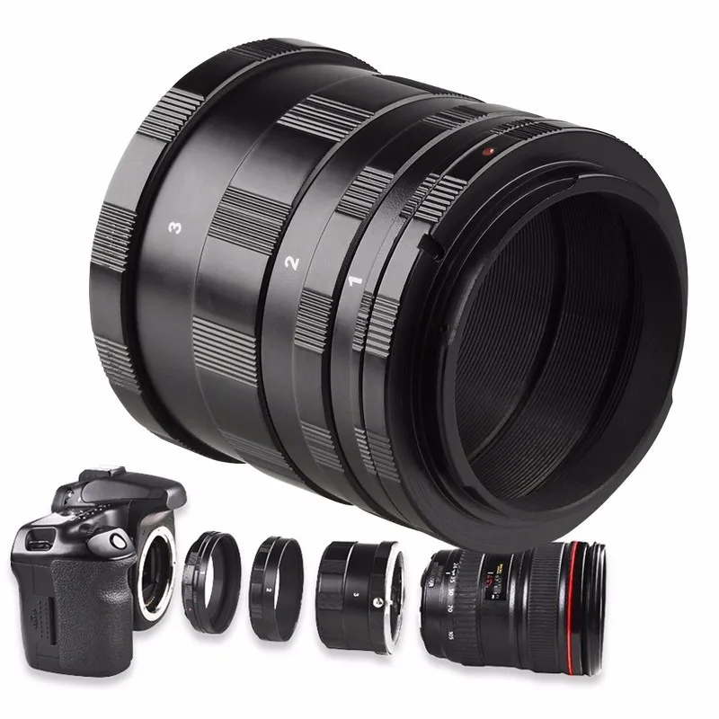 Новый Макрос Удлинитель кольцо объектива для Canon 1100D 1000D 650D 600D 550D 500D 9 мм 16 30