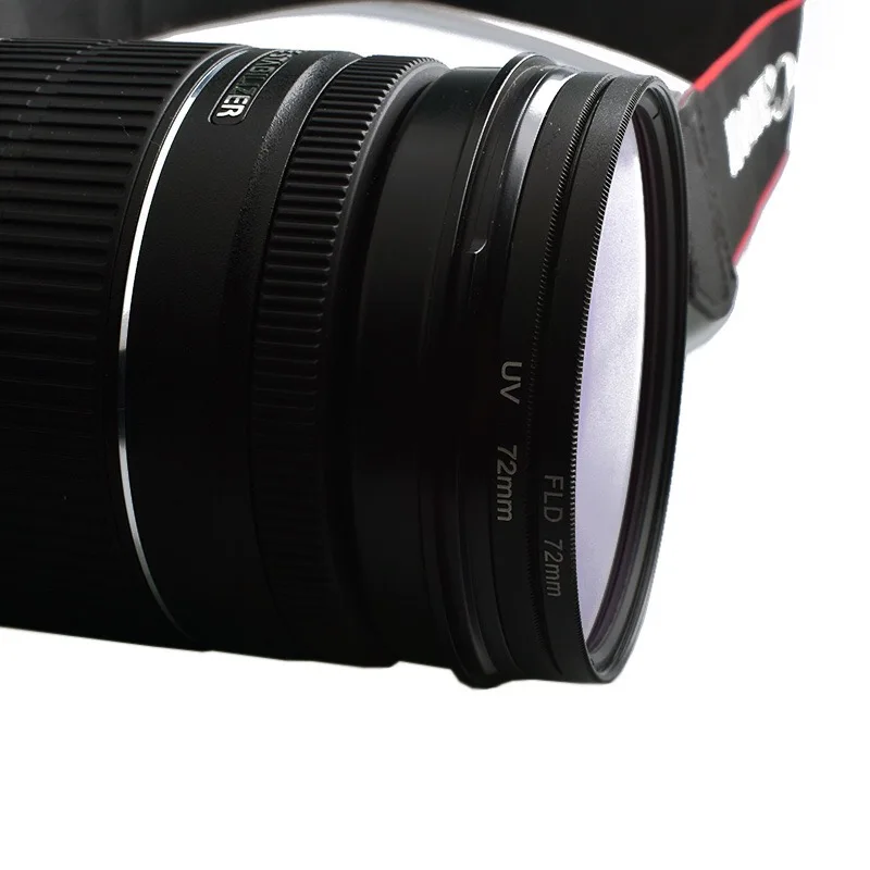 Комплект фильтров для объектива 49 мм 52 55 58 62 67 72 77 UV + CPL FLD 3 в 1 с сумкой Canon Nikon Sony Pentax