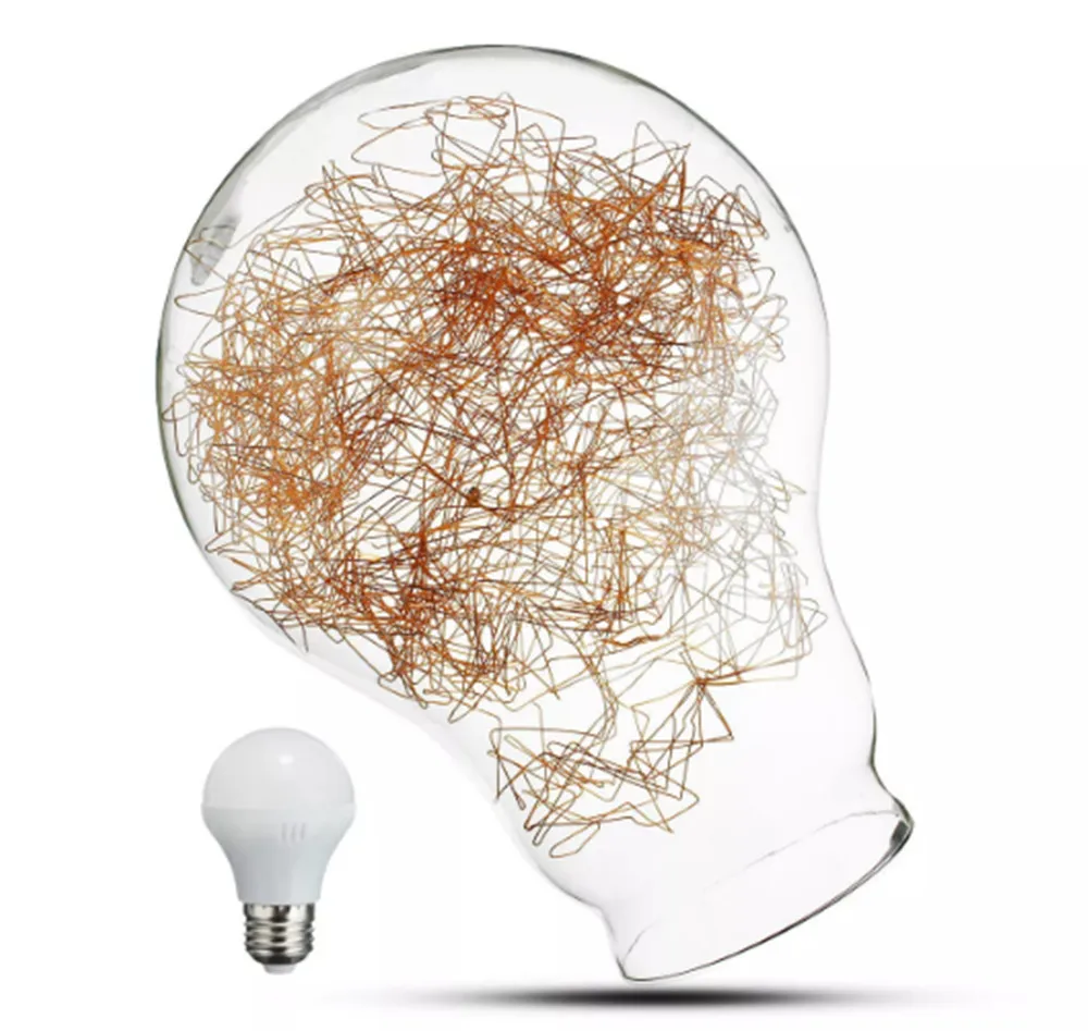 40 Вт Светодиодная стеклянная настольная лампа винтажная промышленная DIY E27