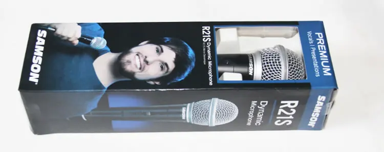 Ручной микрофон Samson R21S динамический кардиоидный для сценического live с кабелем XLR