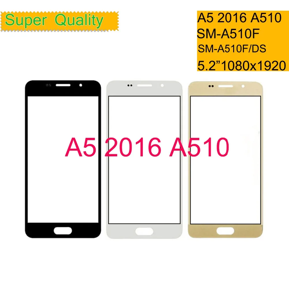 Для Samsung Galaxy A5 2016 A510 SM A510F A510F/DS сенсорный экран передняя стеклянная панель внешнее