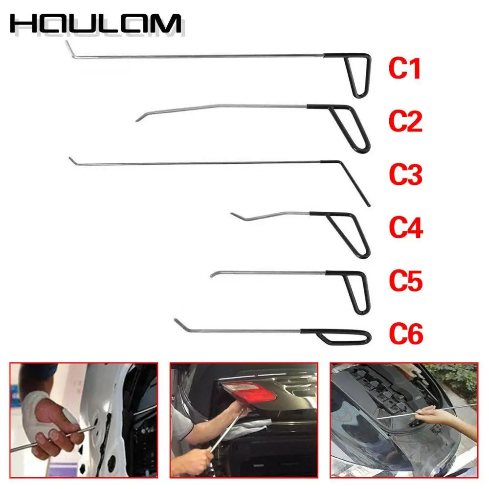 Car Repair Rods Hook Tools Paintless Dent Repair Car Dent Removal Tools C Kit tools for auto paintless dent kit set 4pc newly design rods set of tools hook tool push rod best hook paintless dent repair