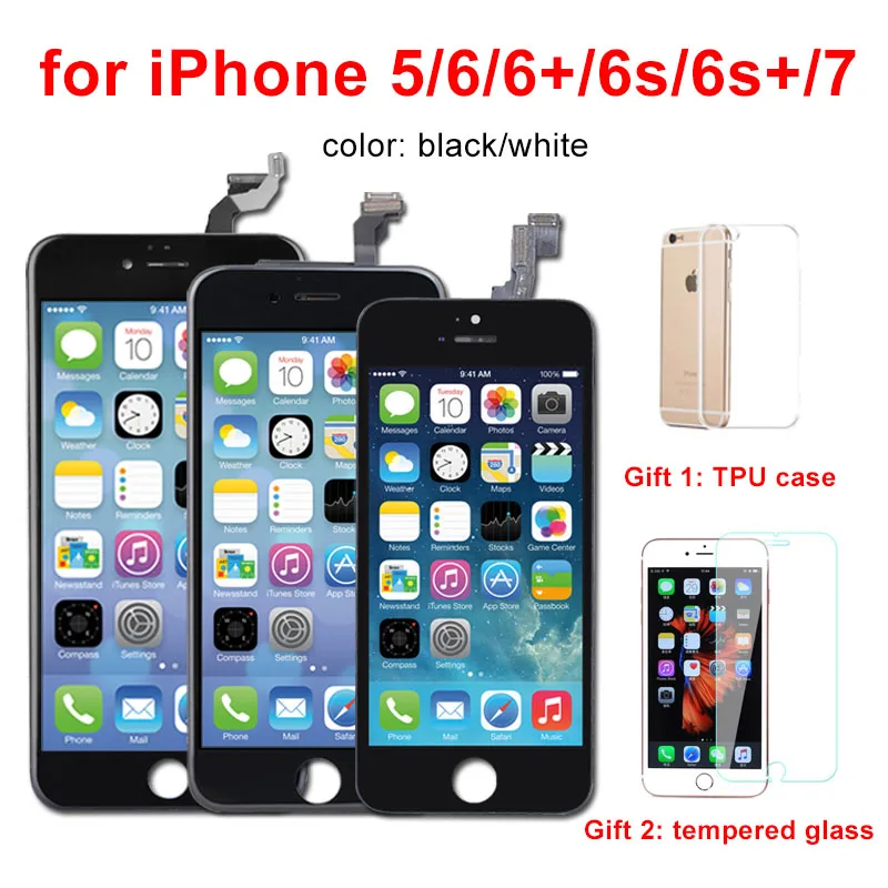 AAA Качество для iPhone 6 6S Plus ЖК дисплей сенсорный экран дигитайзер сборки Pantalla 6s 7 5s с