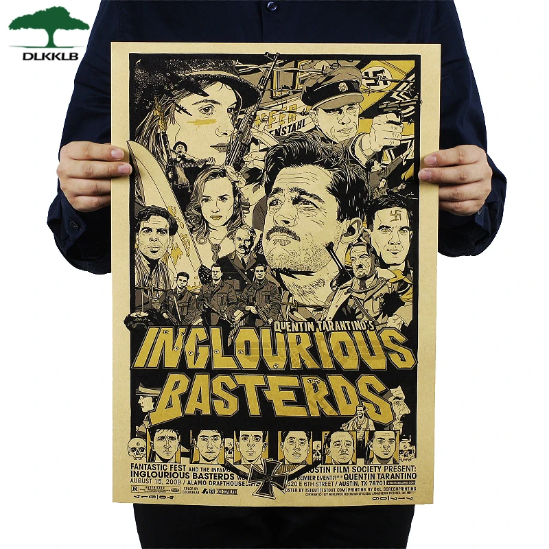 Dlkklb Inglourious Basterds классический фильм плакат настенный Бар Кафе дом художественный Декор смешанные элементы плакаты ретро стикер стены