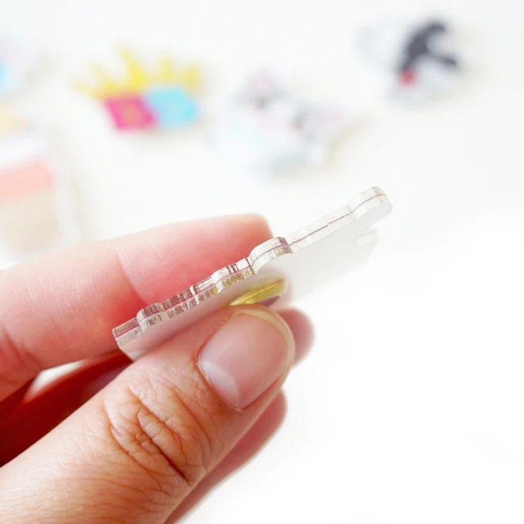 Harajuku стиль креативный мультяшный магнит на холодильник акриловый Кот значок