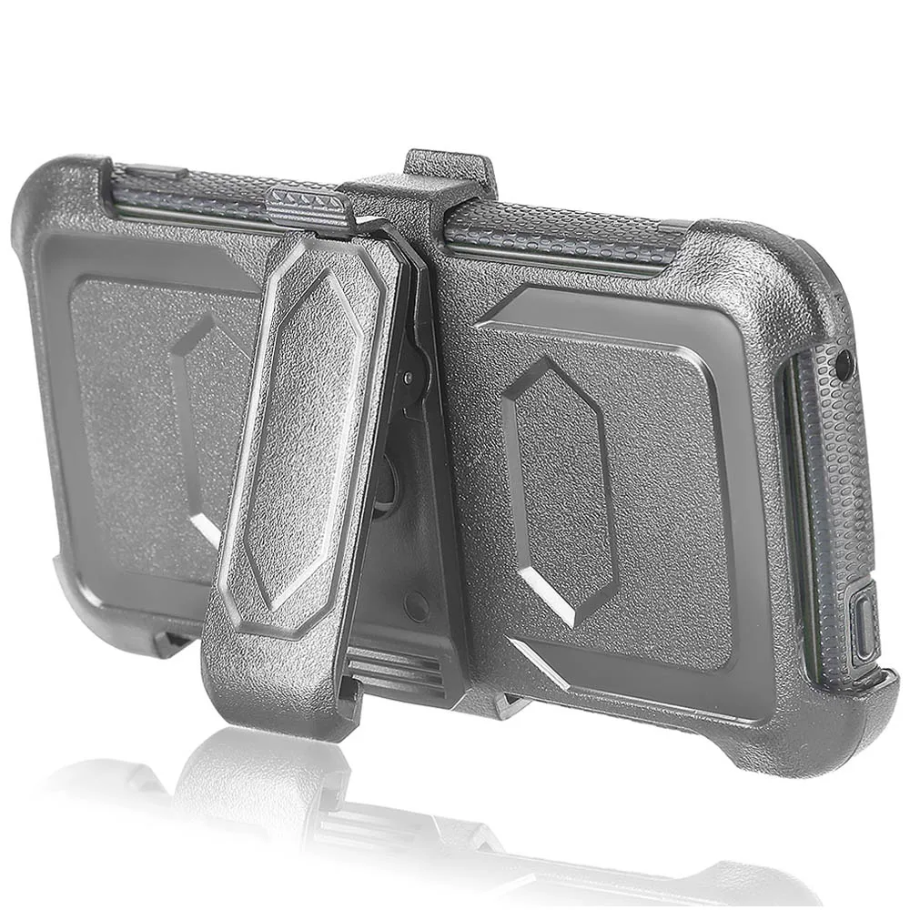 Сверхпрочный гибридный защитный чехол-кобура с зажимом для ремня Motorola Moto G6 Play