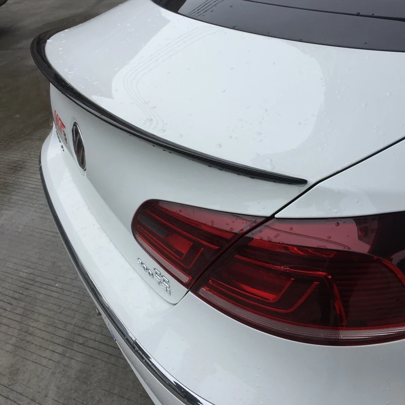 Для Volkswagen VW Passat CC спойлер 2009- автомобилей Хвост крыло украшения Черный углеродного волокна задний спойлер багажника