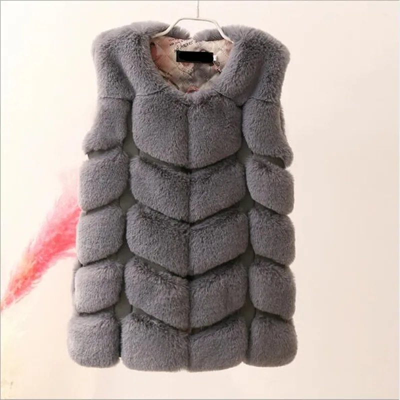 Осень зима 2018 корейский новый детский жилет с искусственным мехом кролика