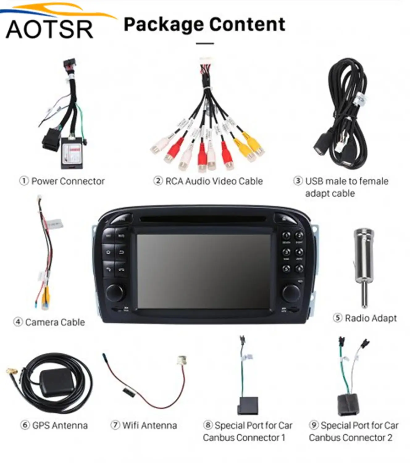 4G + 32G Android 8 0 автомобильный DVD плеер GPS навигация для Mercedes Benz SL Class R230 2001 2005 Радио