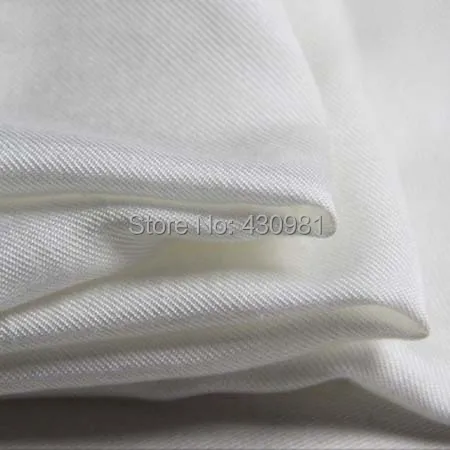 100*114 см натуральный белый хлопковая и шелковая ткань Толстый твил шелк/хлопок