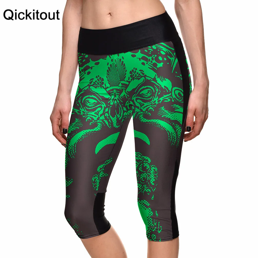 Новые сексуальные горячие продажи женские брюки с 7 точками леггинсы Зеленый