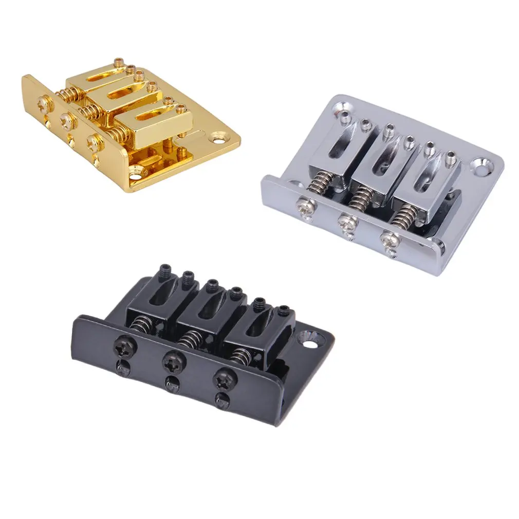 Регулируемый мост сигарный ящик гитарные детали 3 струны Золотой верх загрузка