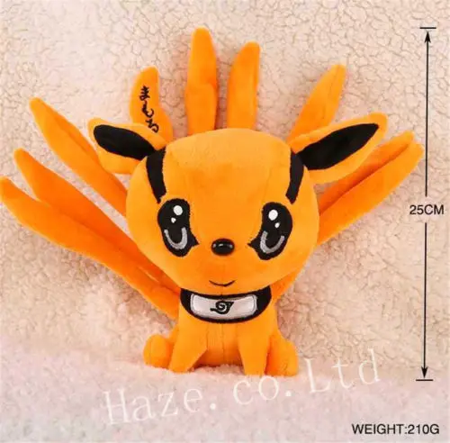 Аниме Kyuubi Kurama Nine Tails мягкая плюшевая игрушка-животное кукла 25 см | Игрушки и хобби