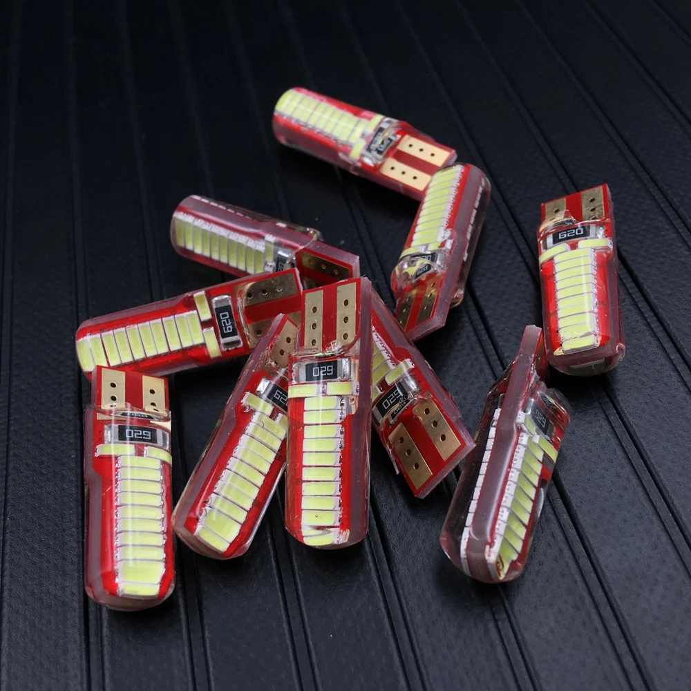 T10 24SMD 4014 светодиодный автомобильный мини Canbus габаритные огни номерного знака