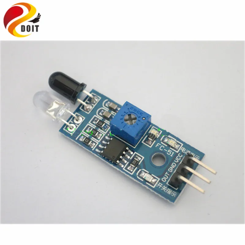 

Инфракрасный модуль датчика обхода препятствий для Arduino Smart Car Robot 3-проводной светоотражающий фотоэлектрический Новый