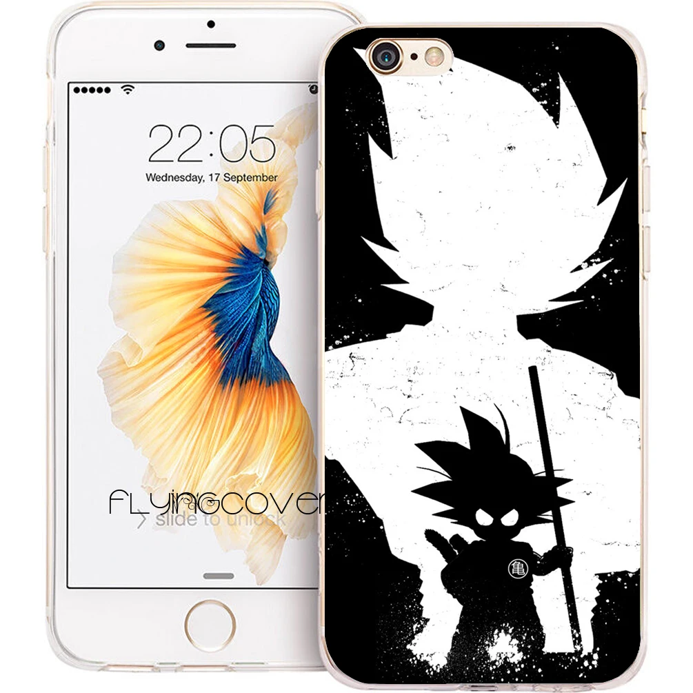 Coque Черный Аниме Малыш Гоку Капа Мягкие TPU телефон силиконовый чехол для iPhone X 7 8