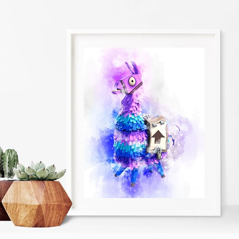 Популярный игровой постер для стрельбы холст с ламой художественные принты