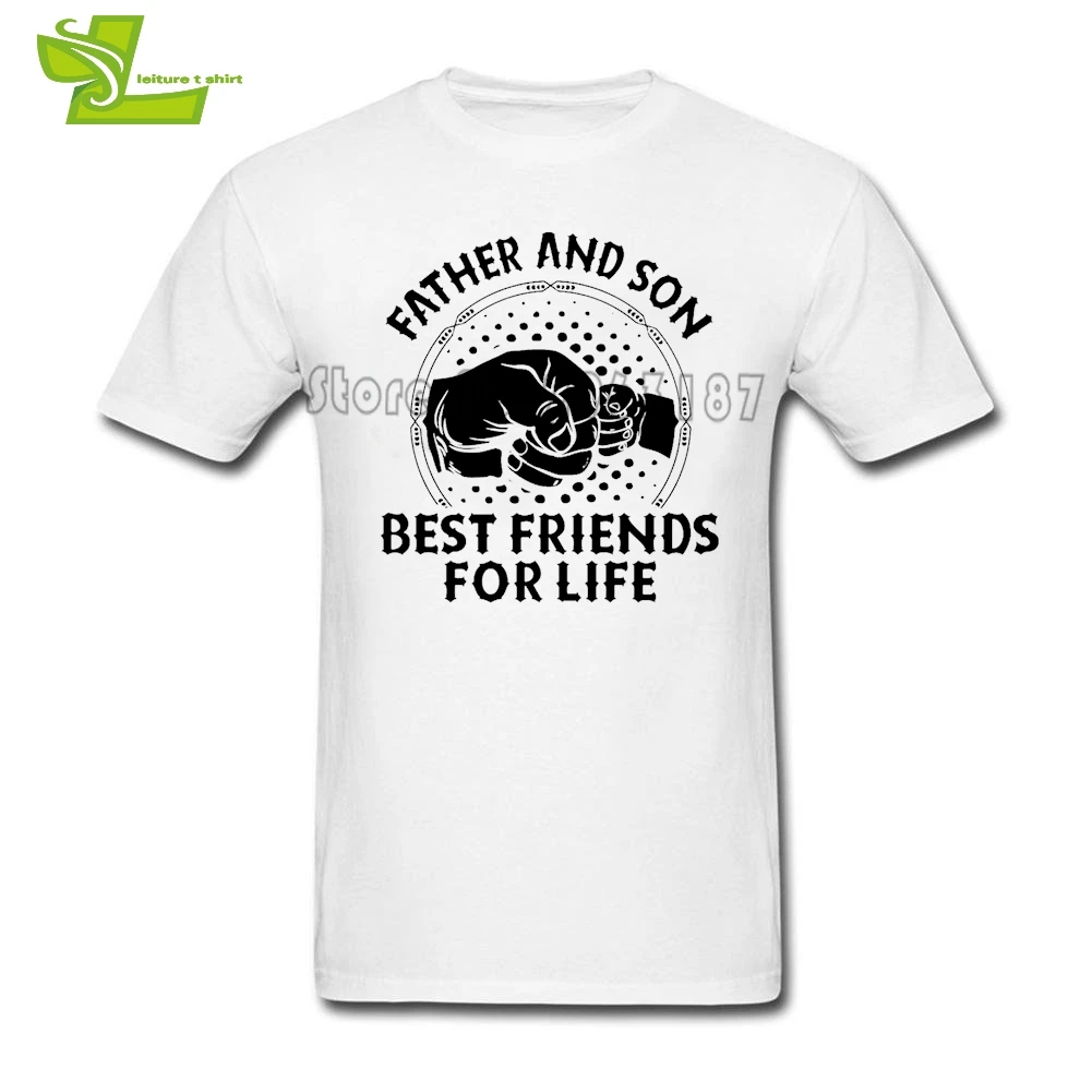 Футболка для папы и сына с надписью Best Friends For Life Мужские Простые футболки