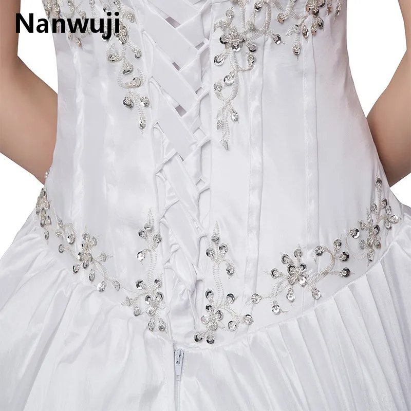 

Vestido De Noiva Halter New Wedding Dress White/Ivory Ball Gown Wedding Dresses Wedding Gowns With Pleat Robe Mariage
