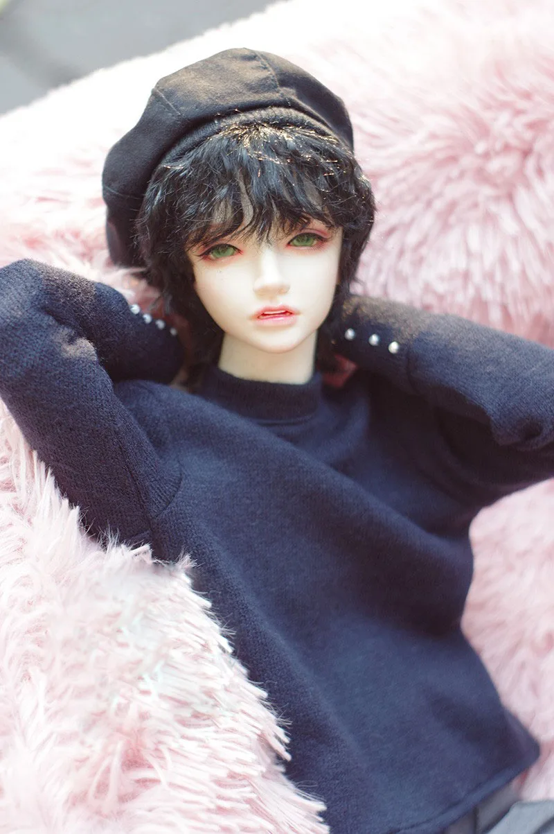 

BJD doll clothes for1/3/ pu shu /SD13/SD17 top half turtleneck pearl knitted sweater doll accessories