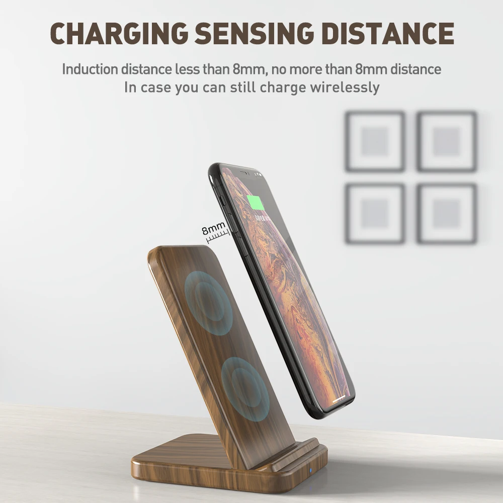 Беспроводное зарядное устройство KEYSION 10 Вт 7 5 для iPhone XS Max XR X 8 Plus S9 S8 S7|Зарядные