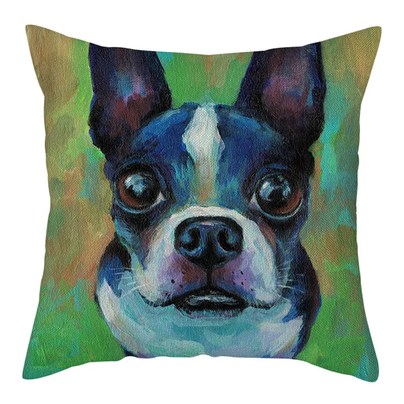 Льняная наволочка для подушки Fuwatacchi с изображением милой собаки Мак корги Хаски