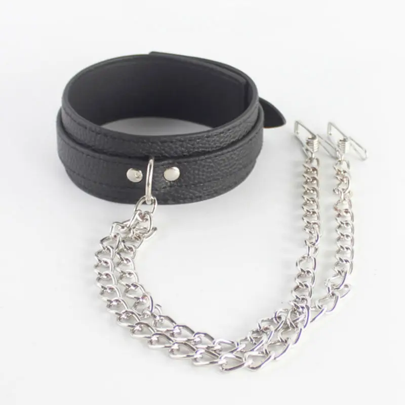 SODANDY секс рабский ошейник для шеи Связывание удерживающий воротник с зажимом