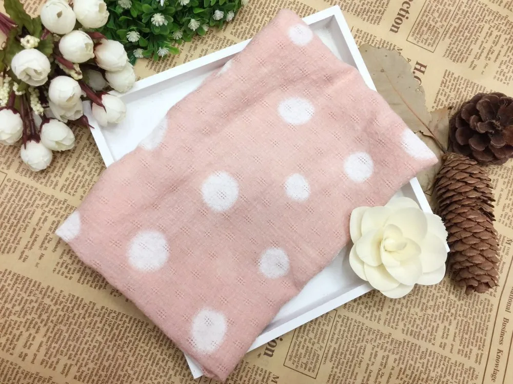 2015 Новый хлопковый большой шарф с принтом в горошек Детский круглый для девочек