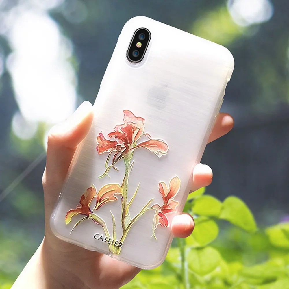 CASEIER эстетический чехол для телефона iPhone X 7 8 Plus мягкие силиконовые чехлы с