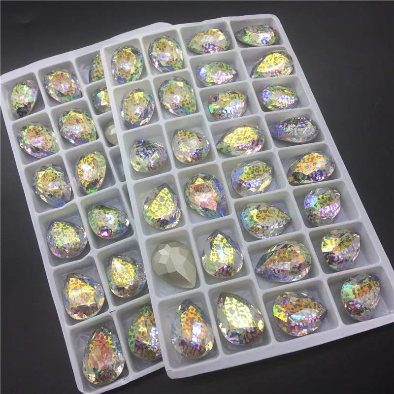 TopStone Crystal AB Patina 13X18 мм 10x14 K9 стеклянные каплевидные кристаллы изысканный камень