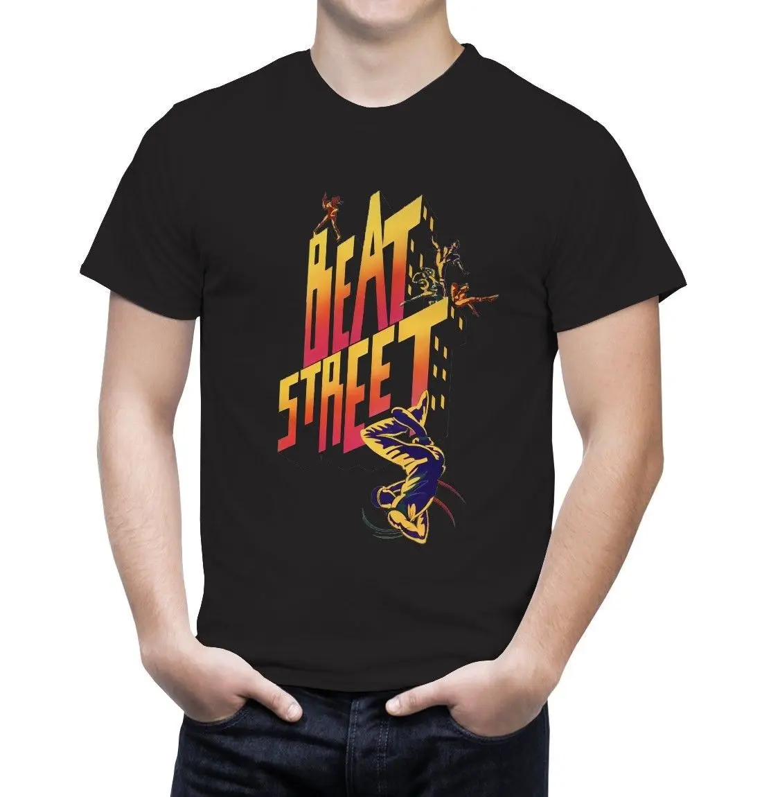 Beat Street Tshirt old School Hip Hop breakdance крутая Повседневная футболка мужская Унисекс Новая