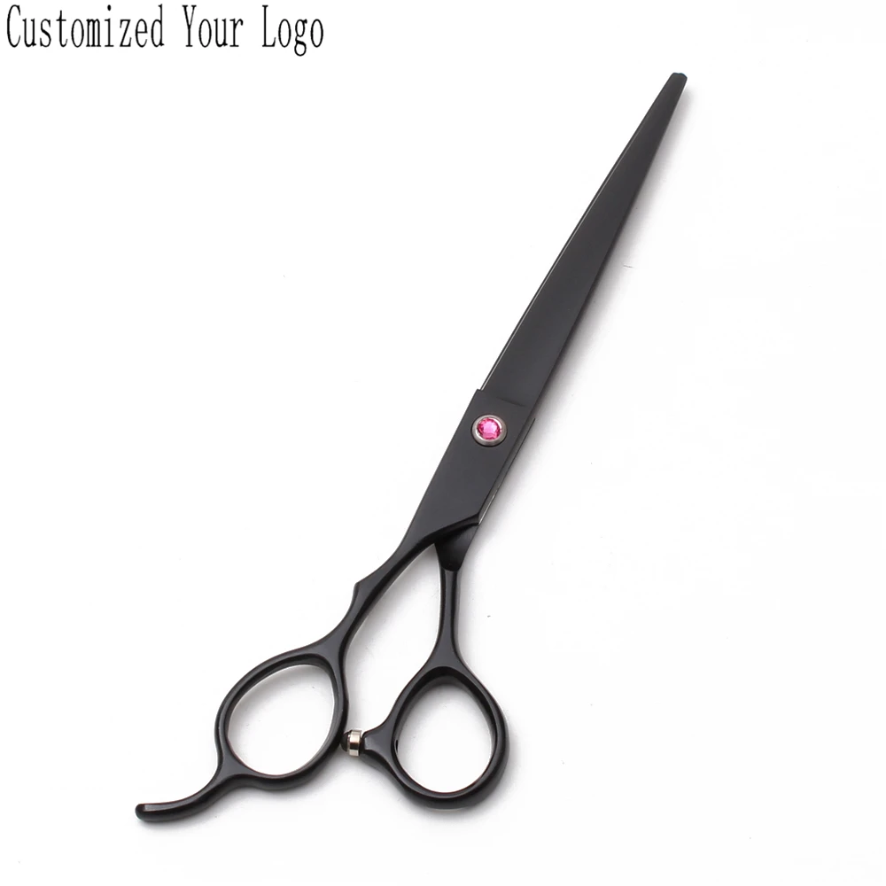 Ножницы Прямые Черные для филировки 7 дюймов 440с|Парикмахерские ножницы| |