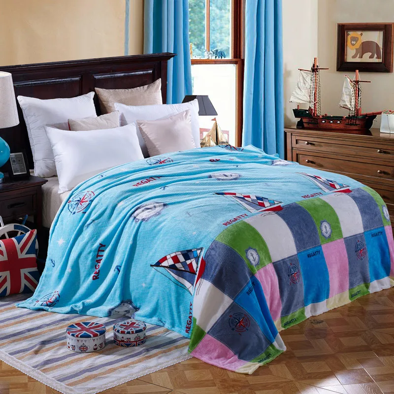 Теплые одеяла Детские и взрослые клетчатые коралловые флисовые фланелевые