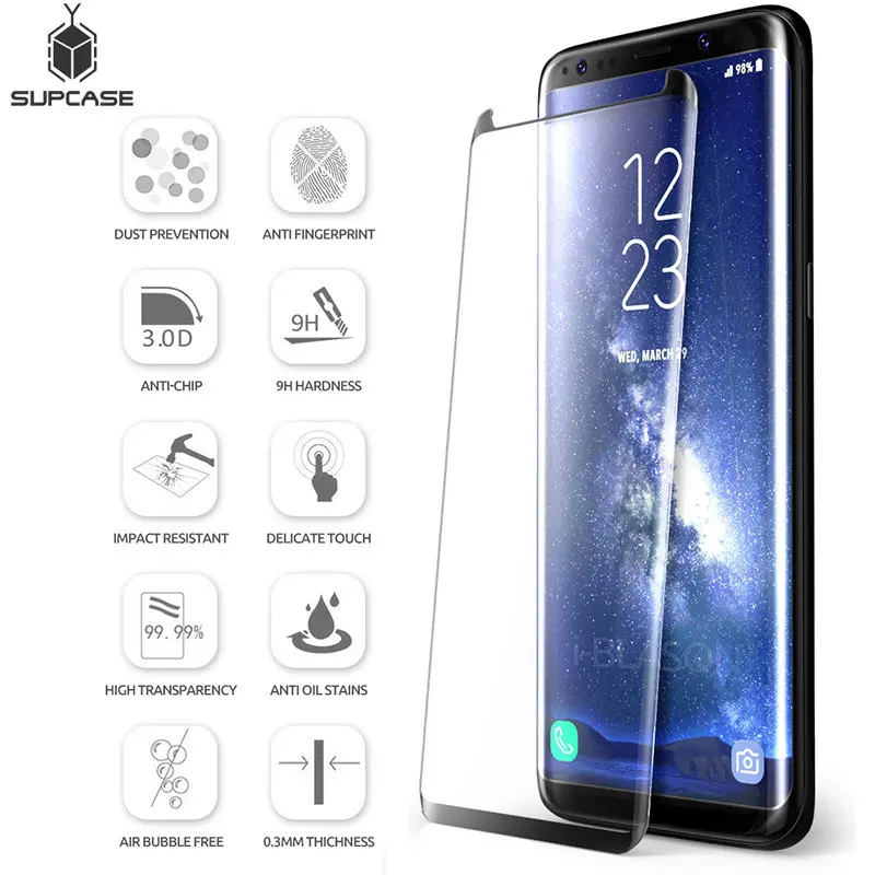 SUPCASE для Samsung Galaxy S8 5 8 &quotАнти-Царапины Премиум 3D изогнутый край анти-ударный