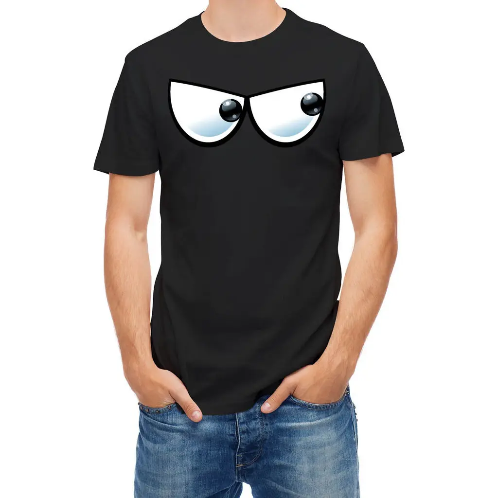 Футболка с рисунком глаз из мультфильма мужские футболки модная одежда 2018 лидер