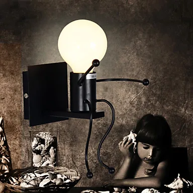 Настенное бра из кованого железа в американском стиле светодиодные светильники