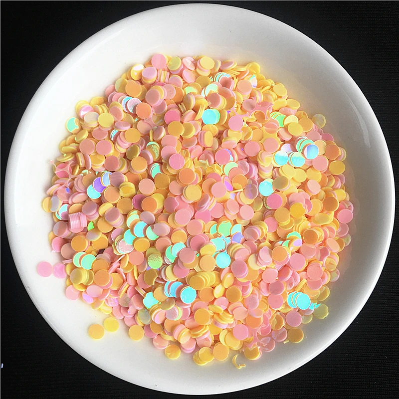

Mixed Pink Yellow 5000pcs/Lot 3mm Round Dot Shape Loose Sequins Paillettes Nail Beauty,Lady manicure,wedding decoration confetti