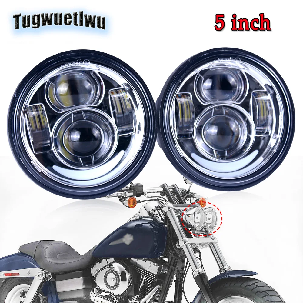 Светодиодный двойной фонарь для мотоцикла Harley Davidson/Fat Bob 5 дюймов 2 шт./пара дюймов|