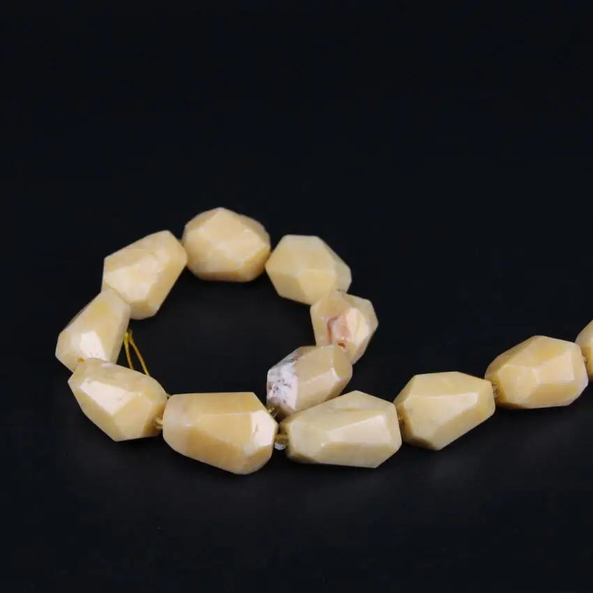 15 5 &quot/нитка Натуральный топаз граненый Граненый Самородок бисер сырой желтые