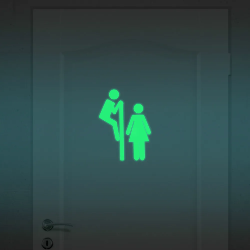Светящиеся наклейки для туалета Funlife флуоресцентные настенные ванной комнаты