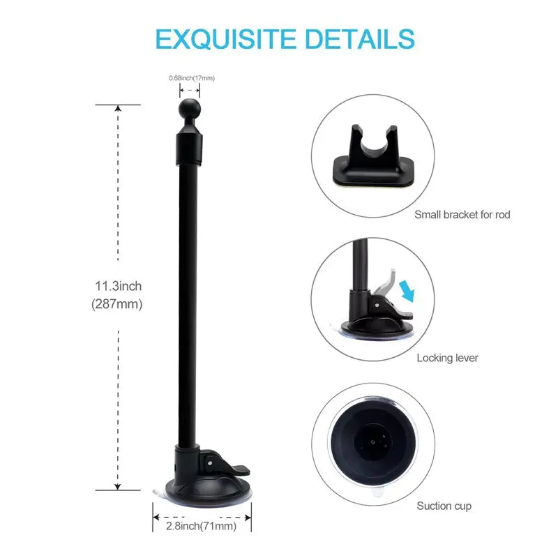 fimilef mobile phone stand car windshield long arm mount phone holder 360 degree universal mobile phone holder gps for sumsung free global shipping